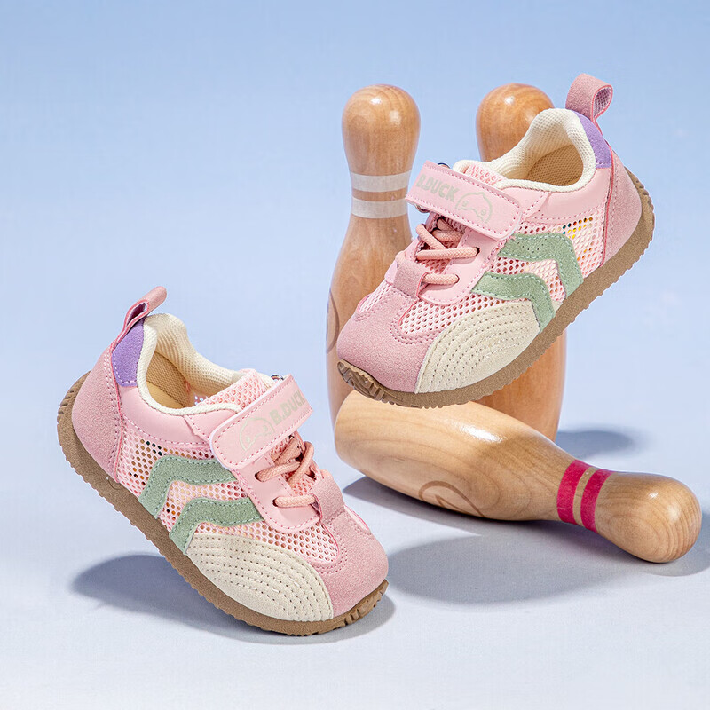 B.Duck Children's Walking Shoes, Girls' Toddler Shoes, Summer Comfortable Breathable Shoes, Single Mesh Sneakers