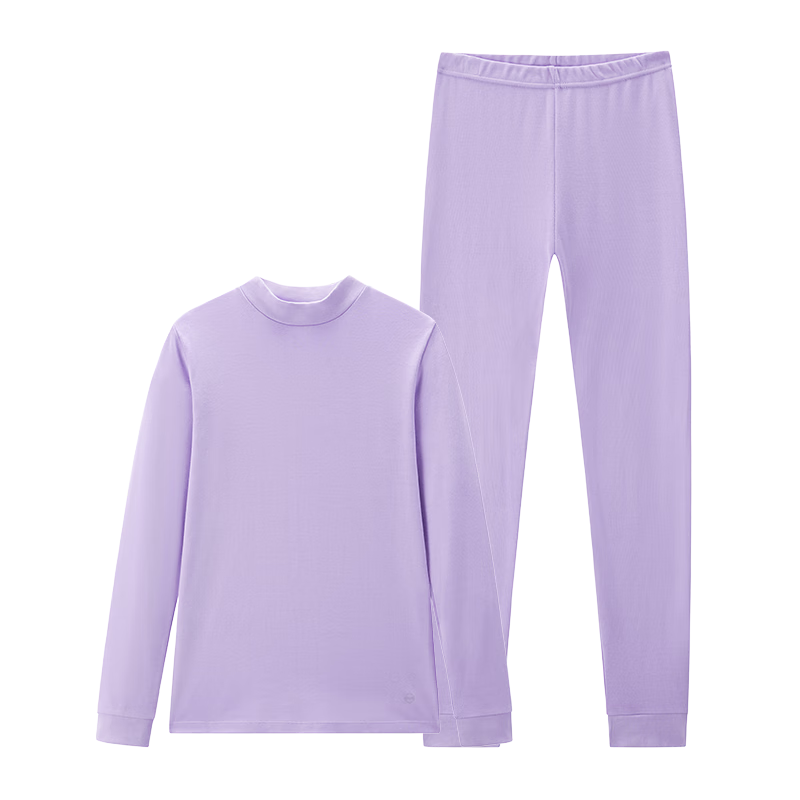 MiiOW A-Class Baby Cotton Autumn Shirt and Pants Women's 100% Pure Cotton 10A Antibacterial Soft Cotton Warm Thermal Underwear Mid-Neck Set