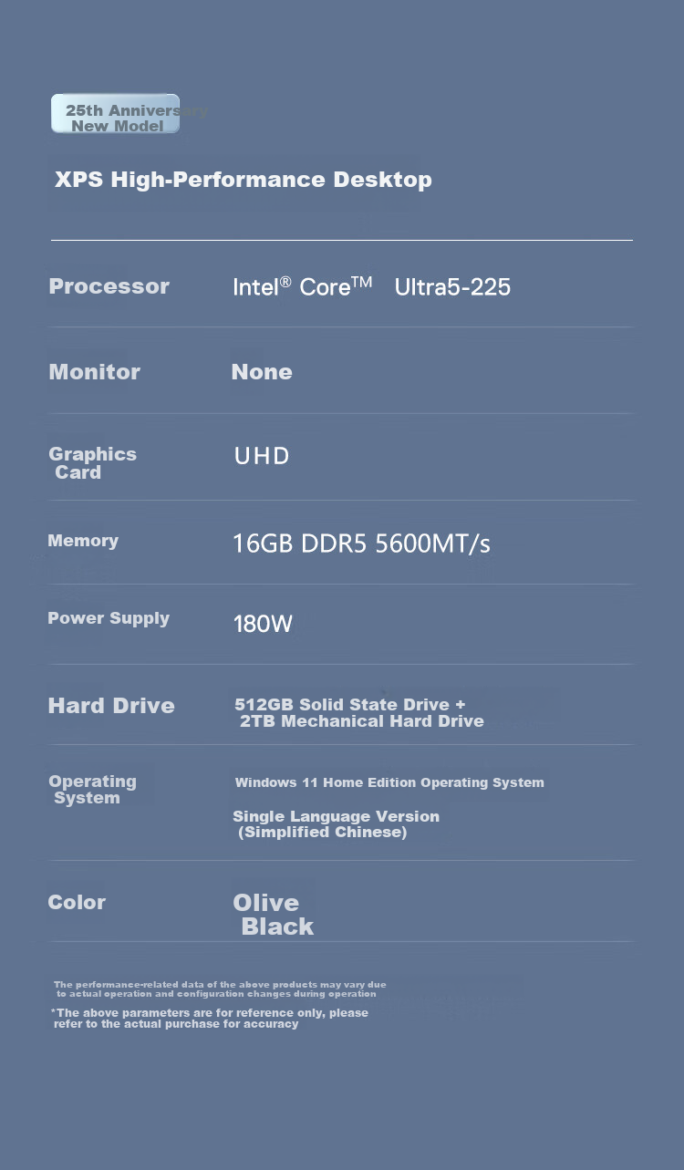 DELL Inspiron New High-Performance Ultra Desktop Computer (Ultra 5-225, 16GB DDR5 RAM, 512GB SSD + 2TB HDD Storage) Tower Only, Compatible with 4060 GPU 7