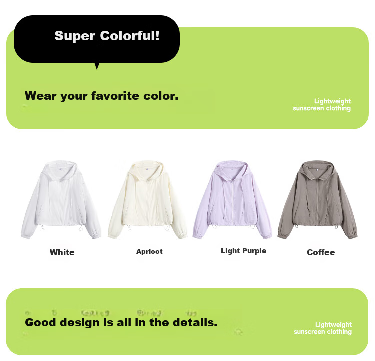 Baleno UPF50+ Short Cooling Sun Protection Jacket for Women, 2025 Summer New Outdoor UV-Resistant Casual Loose Lightweight Coat 14