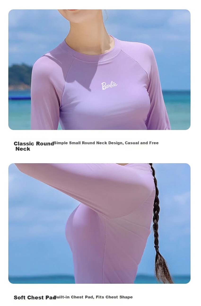 Barbie Swimsuit Set for Women, Hot Spring Outfit, Plus Size Slimming Swimwear, Elegant Conservative Two-Piece Vacation Swimwear 17