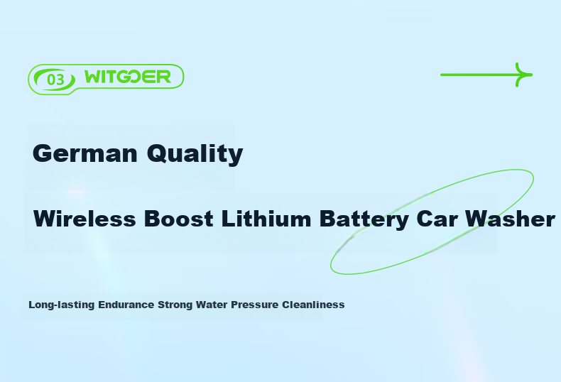 WITGOER Car Wash Machine Water Spray Gun, High-Pressure Household Pump, High-Power Lithium Battery Electric Wireless Powerful Cleaning, Portable Pressure Booster 6