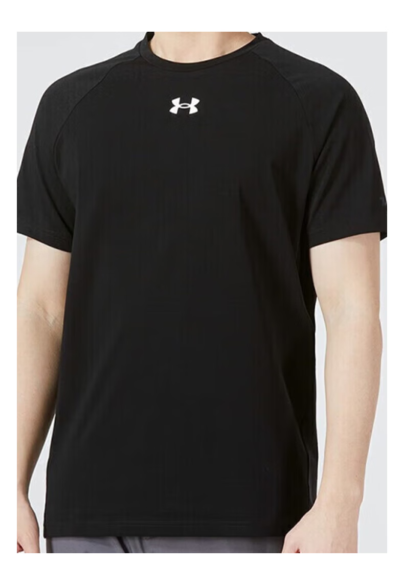 Under Armour Quick-Dry Short-Sleeve T-Shirt for Men, Summer Antibacterial Comfortable Casual Sports Trendy Versatile Fitness Training Top Half Sleeve 4
