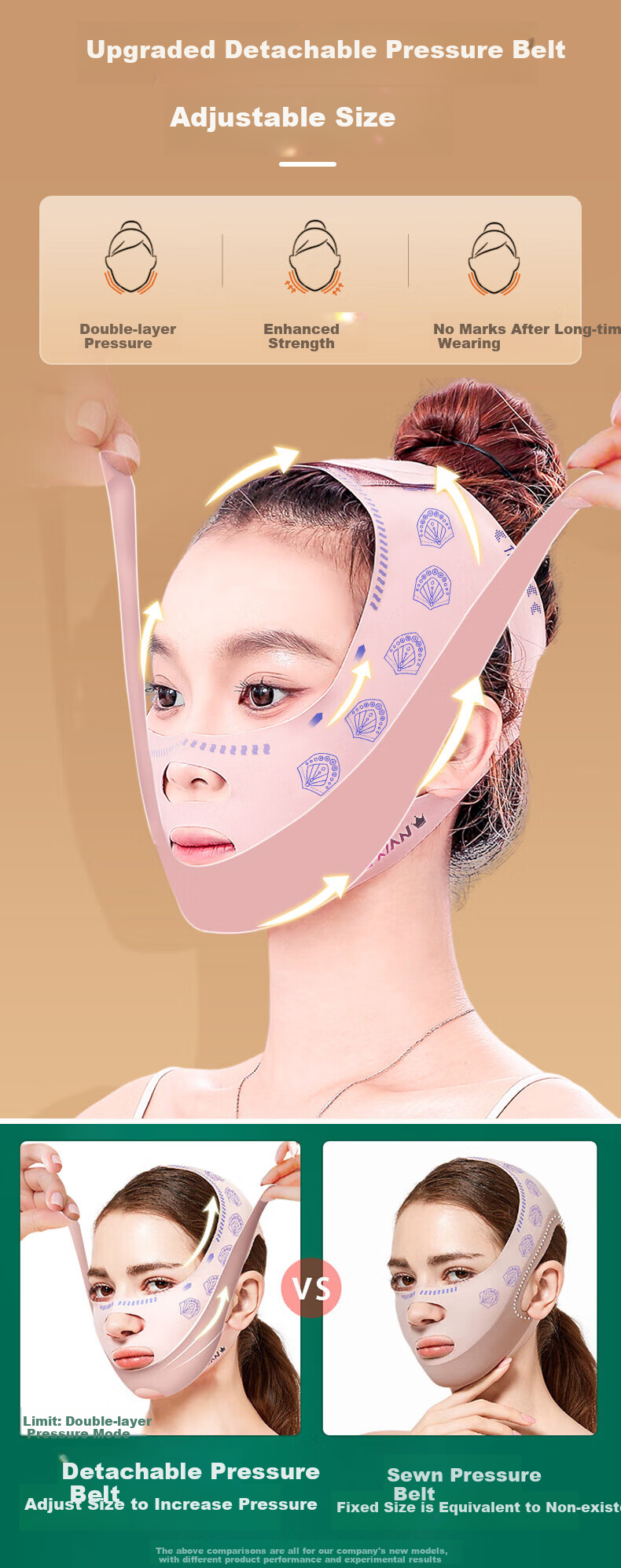 Chuxian Face Mask Lifting and Firming Magic Sculpting Headgear Double Chin Nasolabial Fold Facial Bandage Sleep Face Sculpting V-Line Mask 9