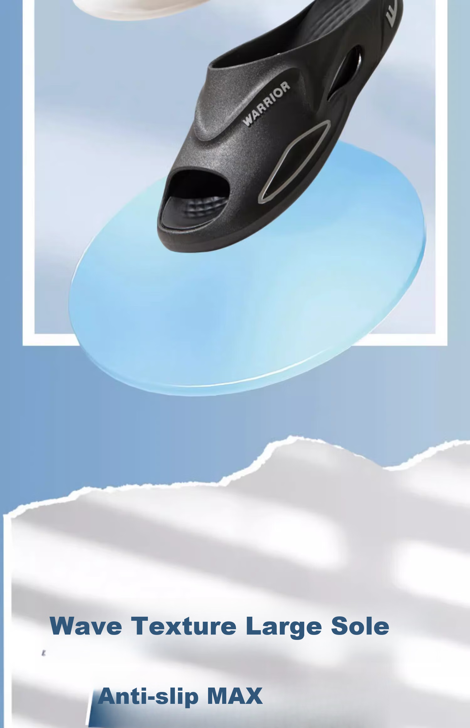 Huili Men's Slippers, Summer Outdoor Wear, Sports Slide Sandals, Comfortable, Non-Slip, Durable, Beach Sandals, Black, Size 40-41 9