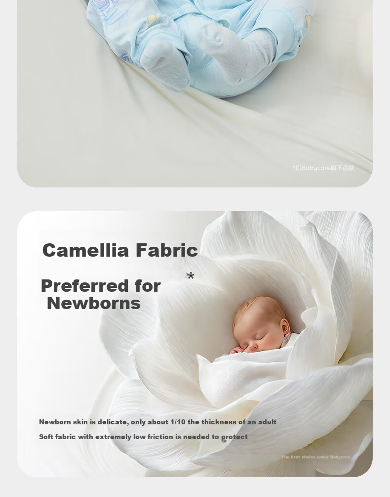 Babycare Camellia Onesie, Spring New Arrival Bodysuit, Newborn Romper, Baby Clothes, Sea Salt Blue, 66cm 3