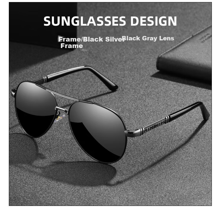 GOGOSOON New Pilot Sunglasses for Men, Driving-Specific Glasses, Photochromic Polarized Driving Sunglasses, Light-Sensitive Day And Night Fishing Sunglasses 21