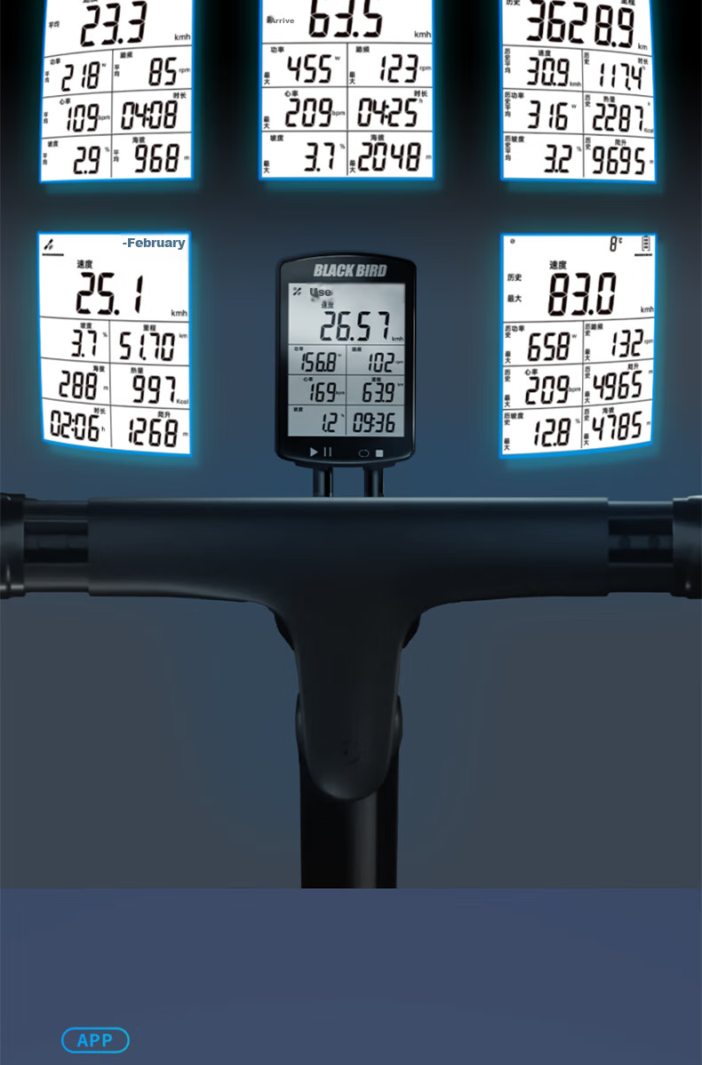 Blackbird BB20 Bike Computer, GPS Wireless Smart Odometer, Mountain And Road Bicycle, Large Screen, Waterproof Cycling Equipment 10