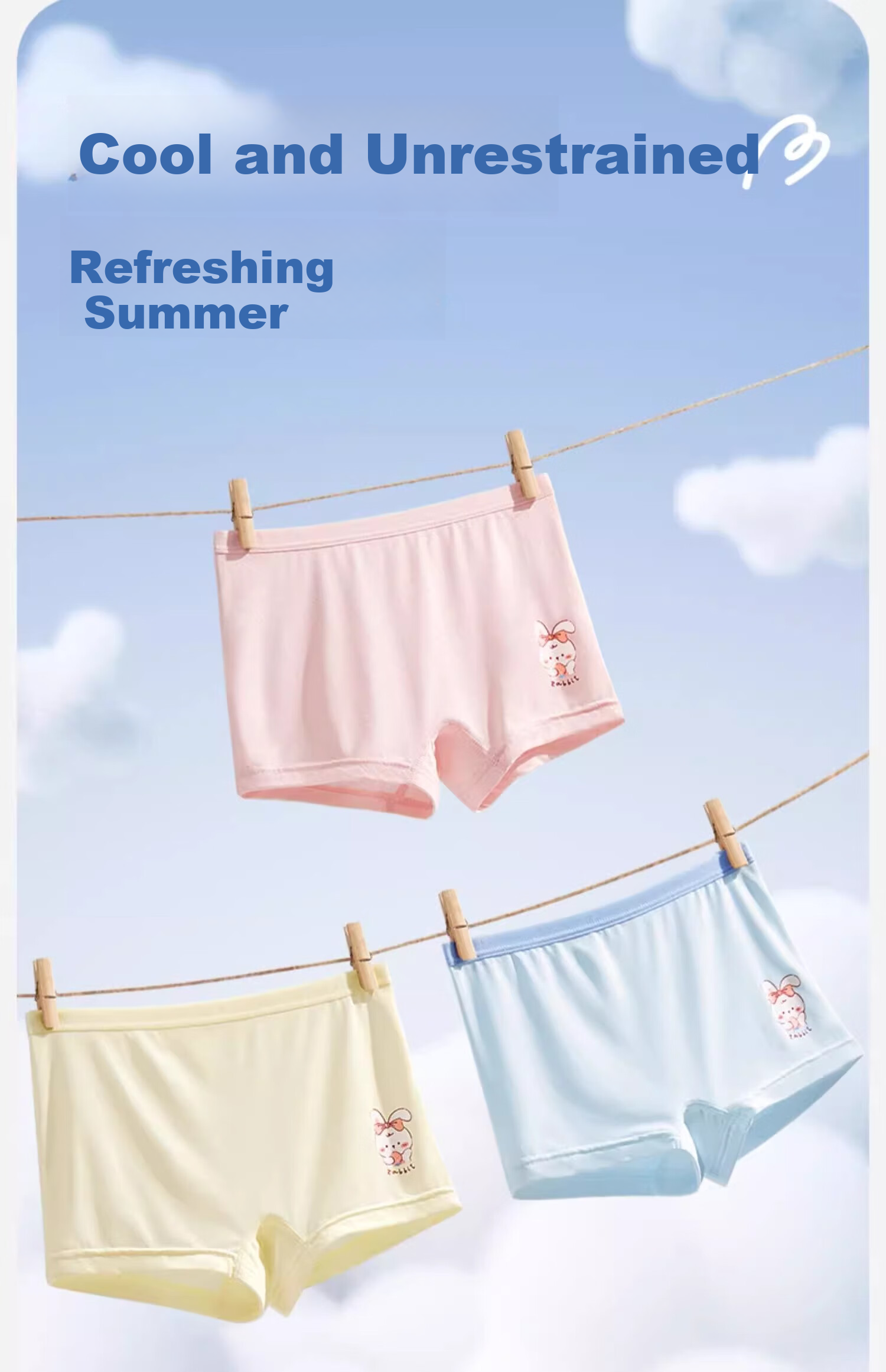 AIBEDILA Girls' Ice Silk Seamless Boxer Briefs, Children's Mid-Rise Shorts for Toddlers And Teens, Thin Summer Style for Little Girls 2