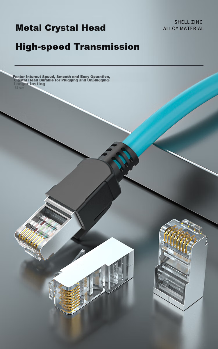 BOSENDE Cat6a Shielded High Flexible Patch Cable, 10 Gigabit Industrial Network Cable, Profinet EtherCat Ethernet Cable, BSD-CAT6A 3 Meters 2