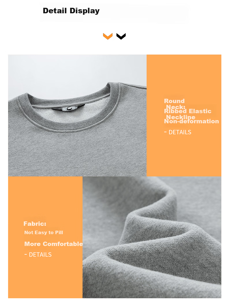 Foss Phil Men's Sweatshirt, Spring And Autumn Fashion Brand, Round Neck Printed Oversized Casual Long-Sleeve Undershirt, FPW1 Black L 13