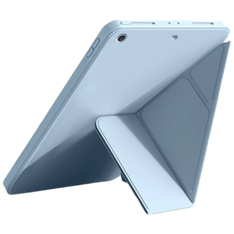 DunYouCraft Compatible with 2026 iPad Air 11-inch Case, Universal for 2024/2025 M4/M3, 8th/7th/6th Gen Apple Tablet Protective Cover, Shockproof Y-Fold White Ice Blue