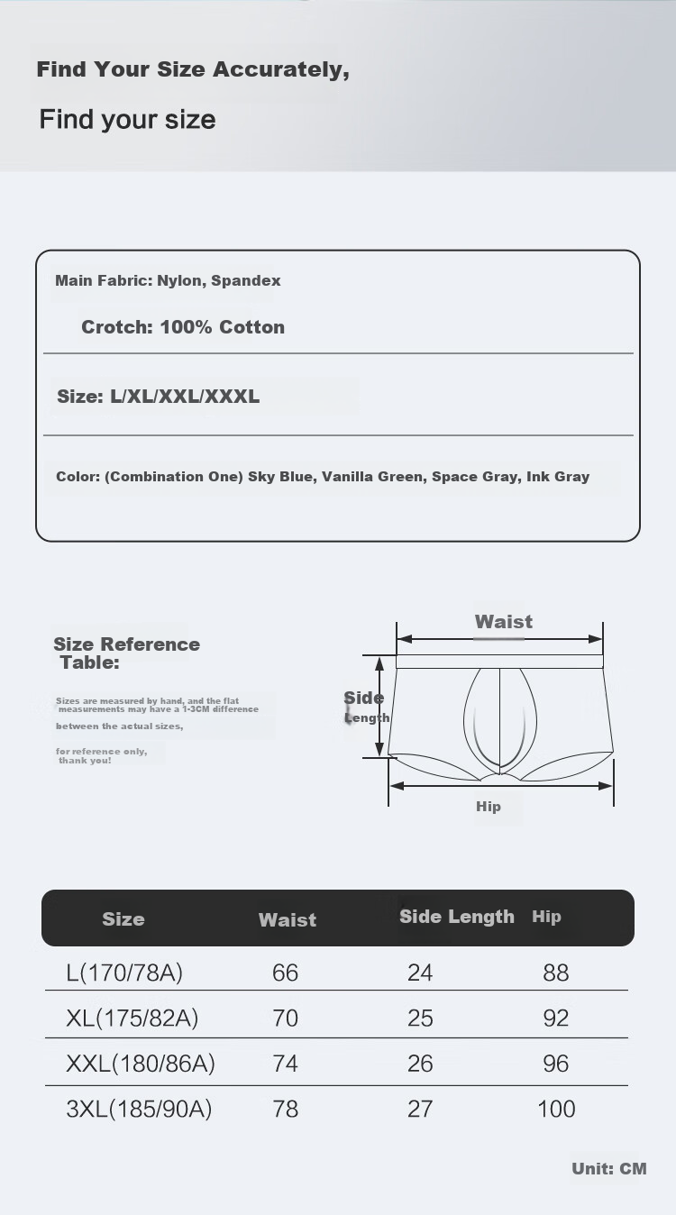 Hodo Men's Underwear, Smooth Ice Silk 7A Pure Cotton Antibacterial Crotch Printed Boxer Briefs, 4-Pack 5