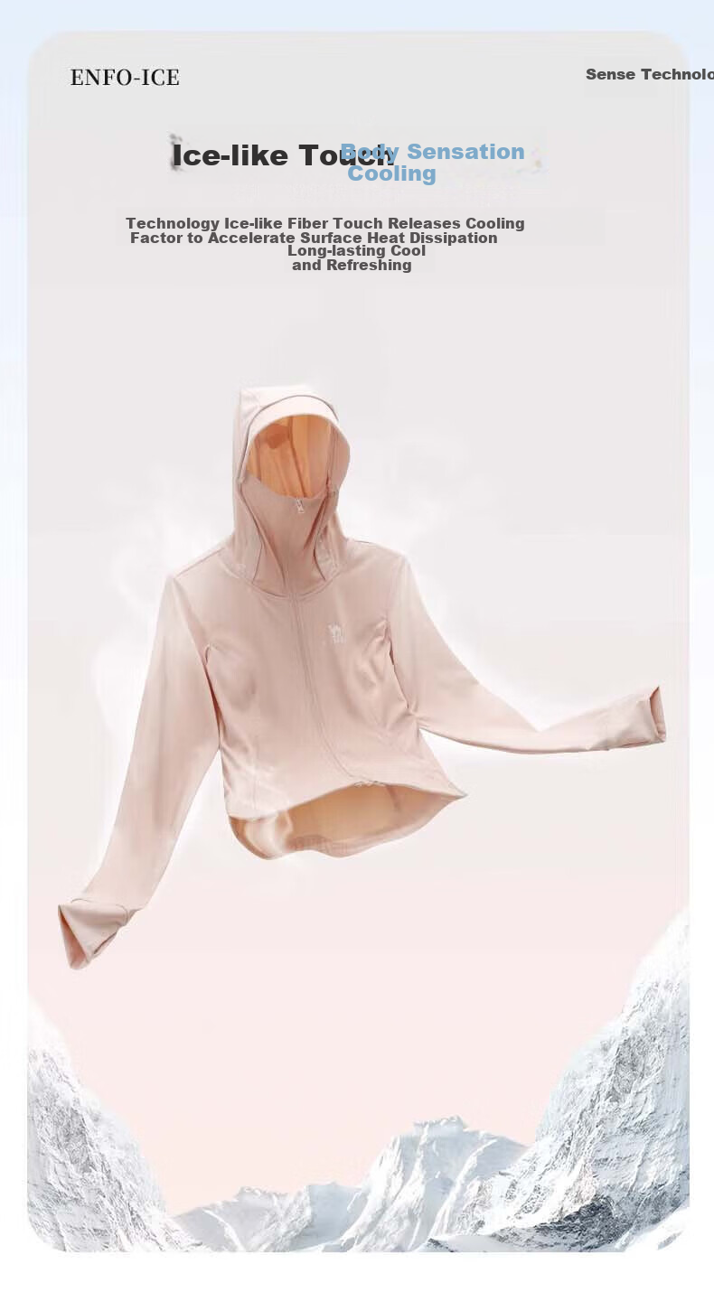 CAMEL Cool White Skin Spring Summer Sunscreen Jacket Breathable Original Yarn Sun Protection Women's 724BZ00009 5