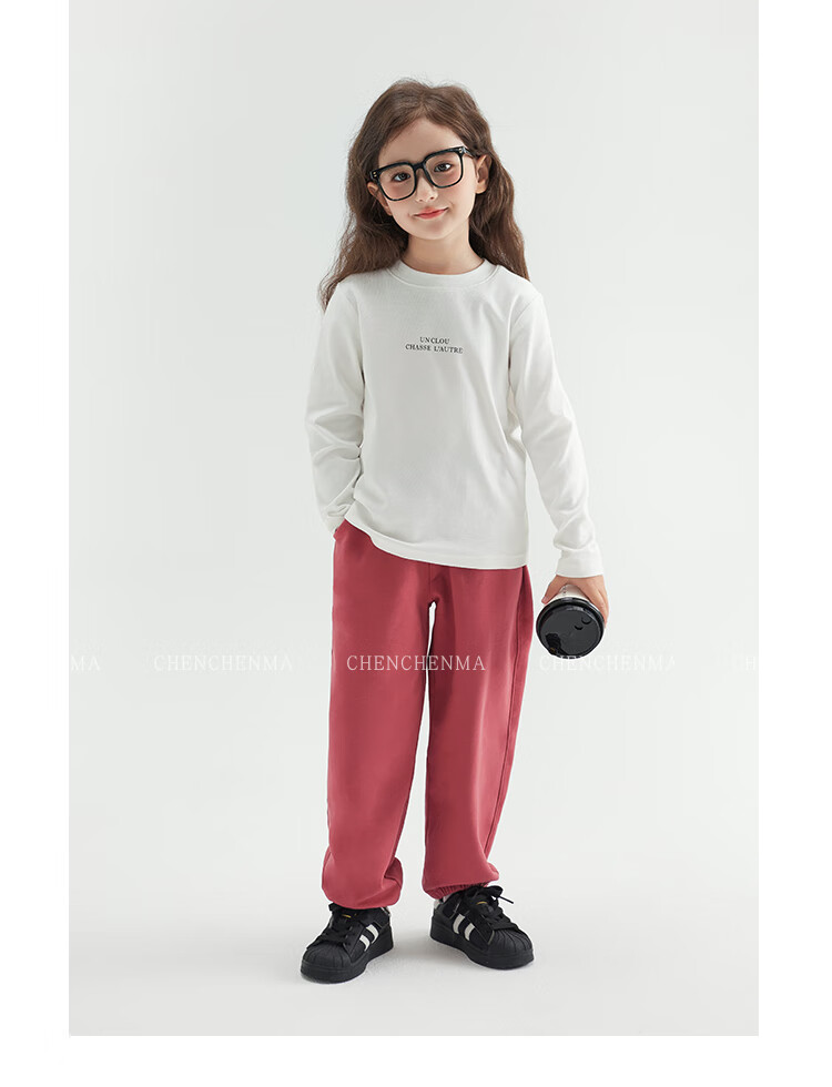 Chenchenma [Free Travel] Children's Autumn Elastic Sweatpants, Adjustable Waistband, Casual Boys' Trousers 15