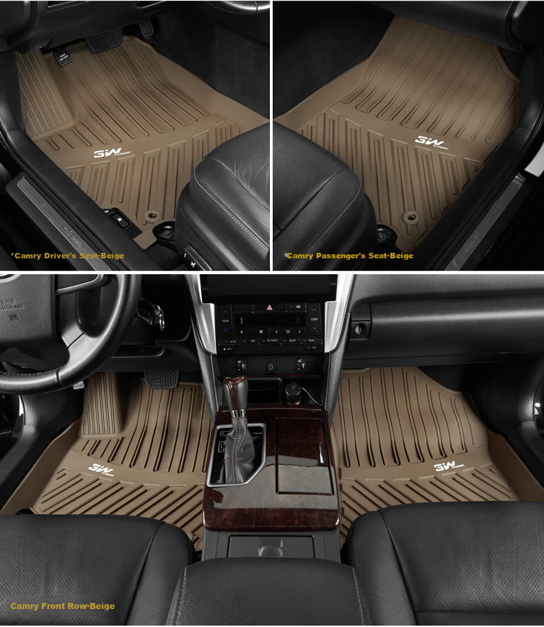 3W Suitable for Toyota Hybrid Gasoline Version New Camry, Specialized TPE Car Floor Mats + Carpet Surface Double-Layer Customized [2018-2022 Models] 7