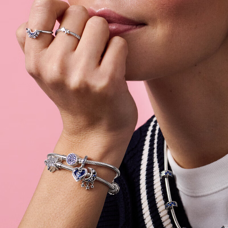 Pandora Dreamer Bracelet Set, Blue Hot Air Balloon Symbolizing Freedom, Birthday Gift for Girlfriend