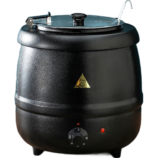 Vinas 304 Stainless Steel 10L Commercial Electric Soup Warmer Buffet Hotel Heating Pot Congee Cooker