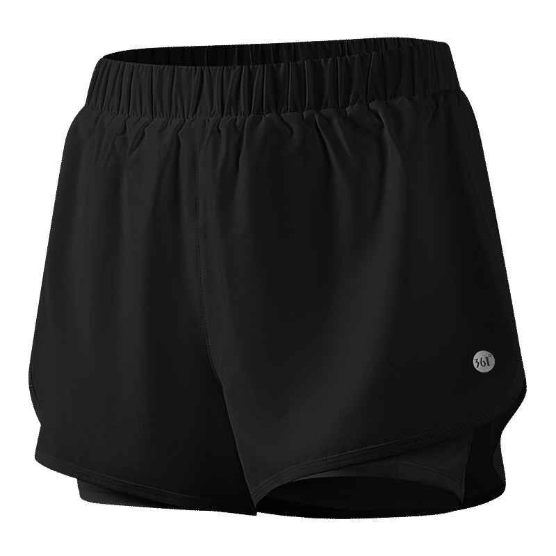 361° Women's Sports Running Shorts Anti-Exposure Yoga Layered Fitness Shorts