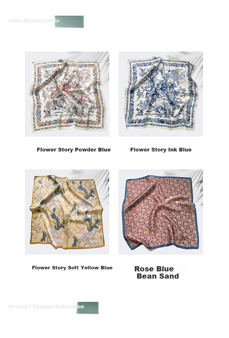 Hangsilu Silk Scarf for Women, Mulberry Silk Square Scarf, Fashionable Neck Scarf, Birthday Gift, Mid-Autumn Festival Gift for Mom, Elders And Teachers 8