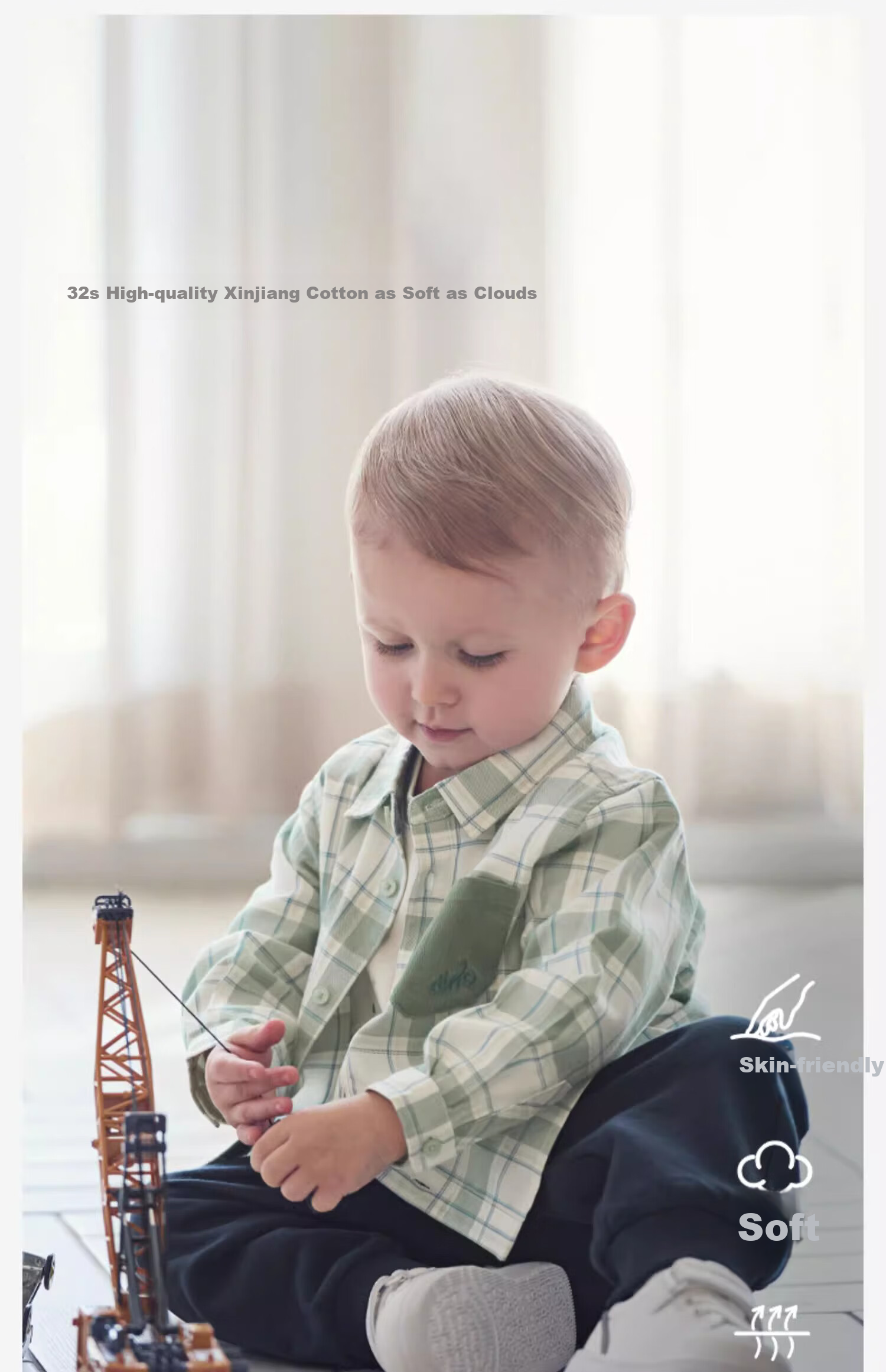 DAVE & BELLA Children's Shirt, Boys' Plaid Shirt, Baby Boy Autumn Cotton Top, Kids' Clothing 3