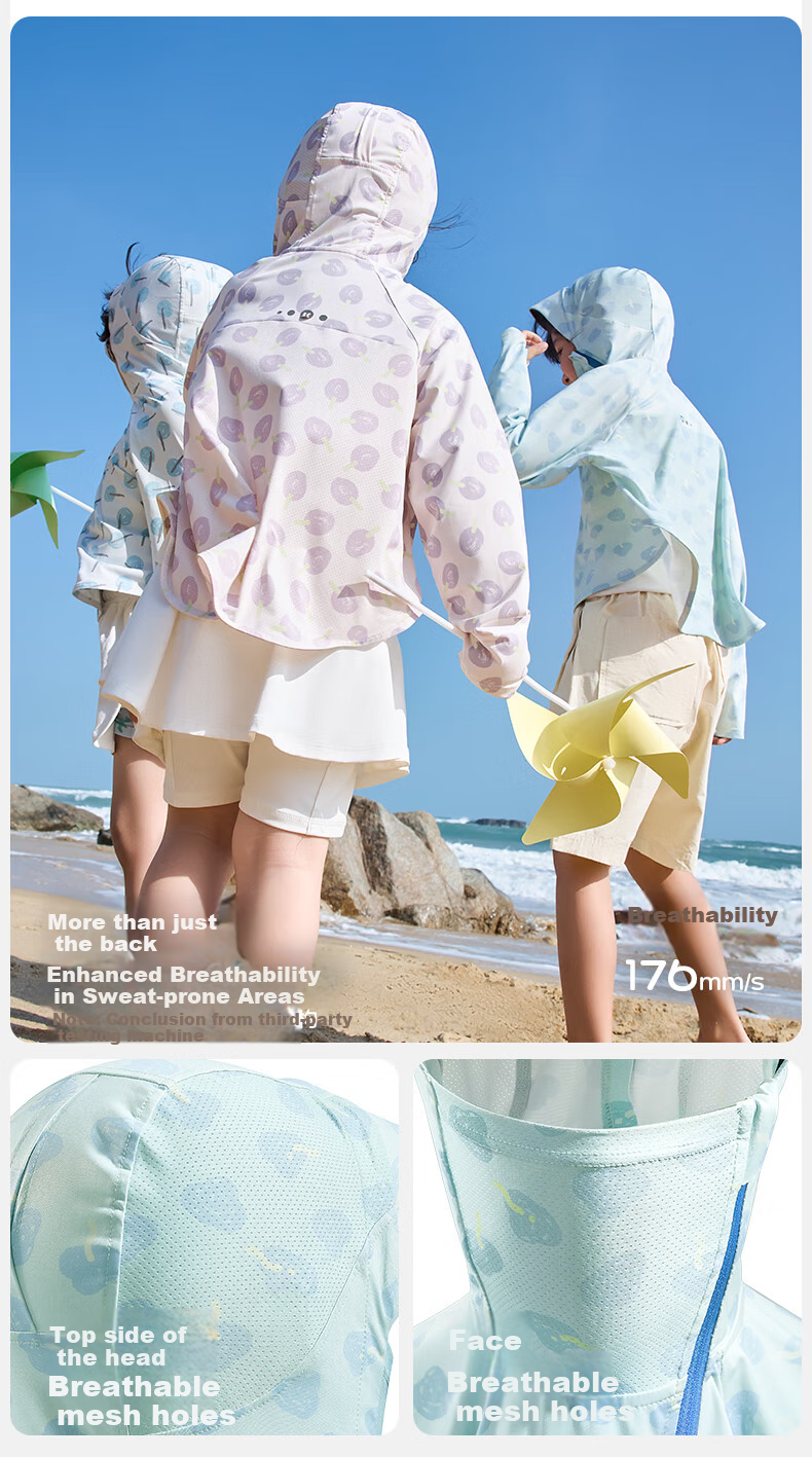 Kocotree Children's Sun Protection Clothing, Original Yarn Sunscreen Baby Air Conditioning Clothes, Breathable Cool Ice Skin Coat 13