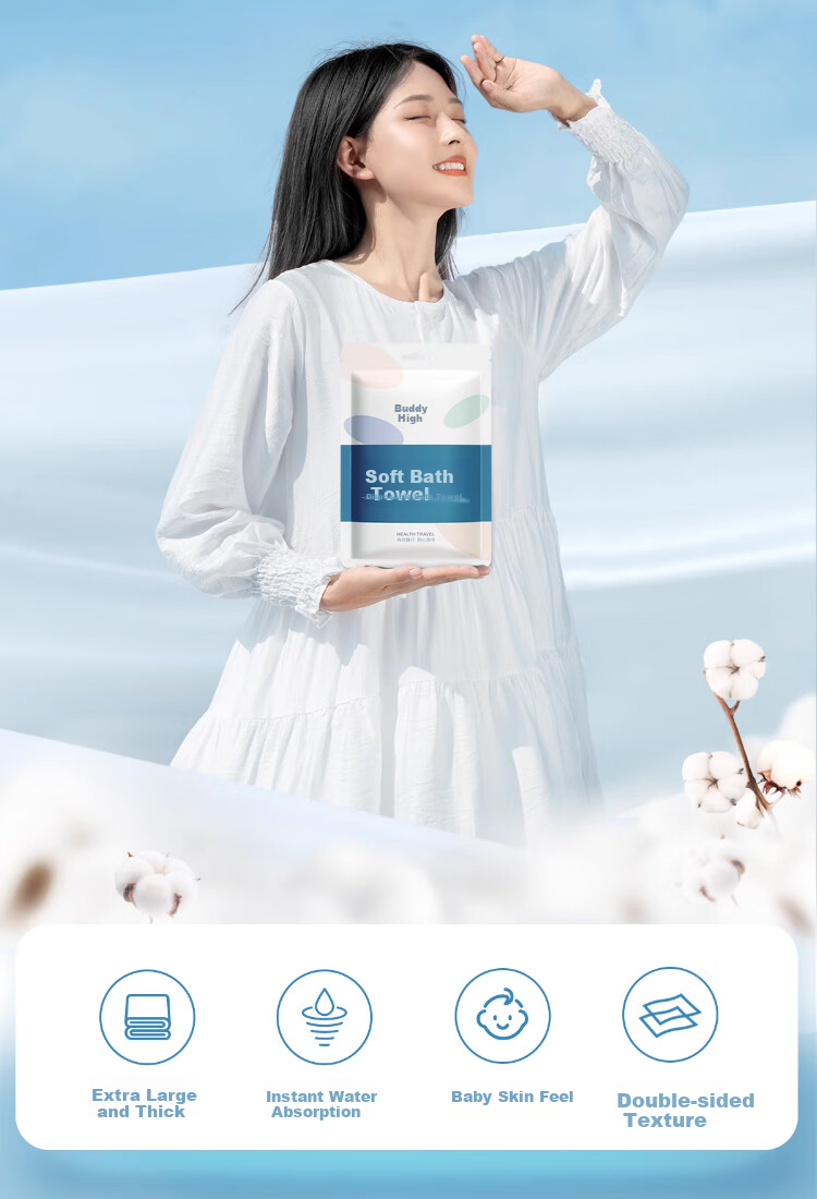 BADIGAO Disposable Bath Towel, Individually Wrapped Travel Towel, Compressed Thickened Enlarged Towel for Tourism And Hotel Use 1