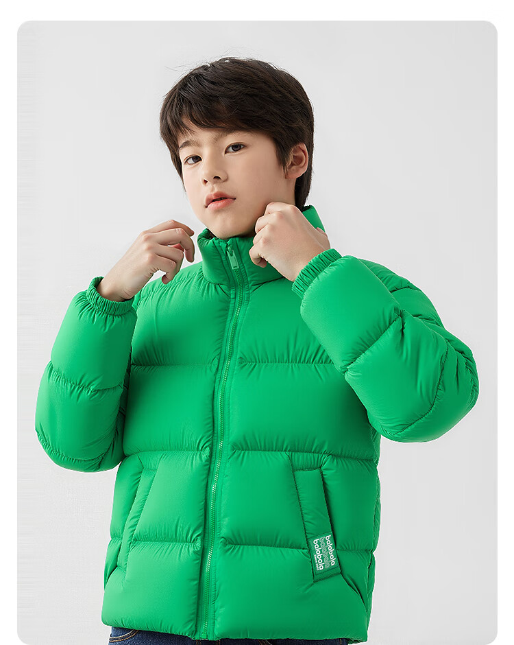 BALABALA Children's Clothing, Kids' Puff Down Jacket, Boys And Girls Baby 2025 New Winter Outfit, Parent-Child Matching Clothes, Stand-Up Collar Coat, Cute 5