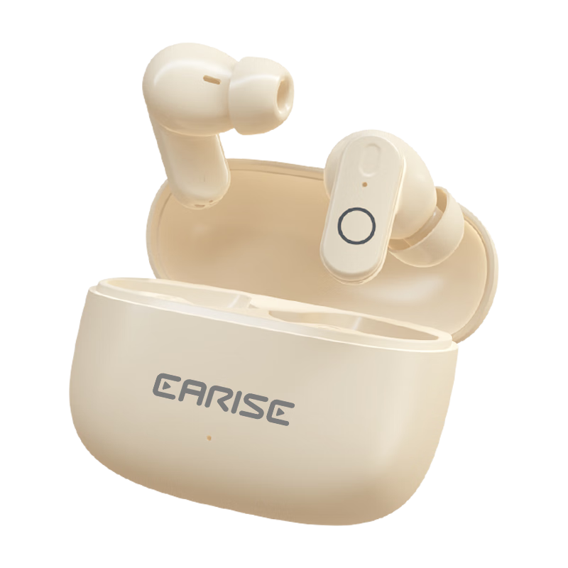 EARISE [2025 New Flagship Top Configuration], Bluetooth Earphones, True Wireless Semi-In Short Handle, for Music, Sports, Gaming, Low Latency, High Sound Quality, Compatible with Android, FD190 Skin Color