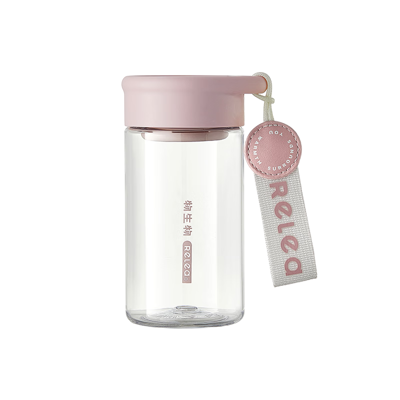 RELEA Water Bottle, Summer Plastic Cup, Tritan Material, Stylish Large Capacity, Women's Straw Cup, Tea Infuser Mug, Gift