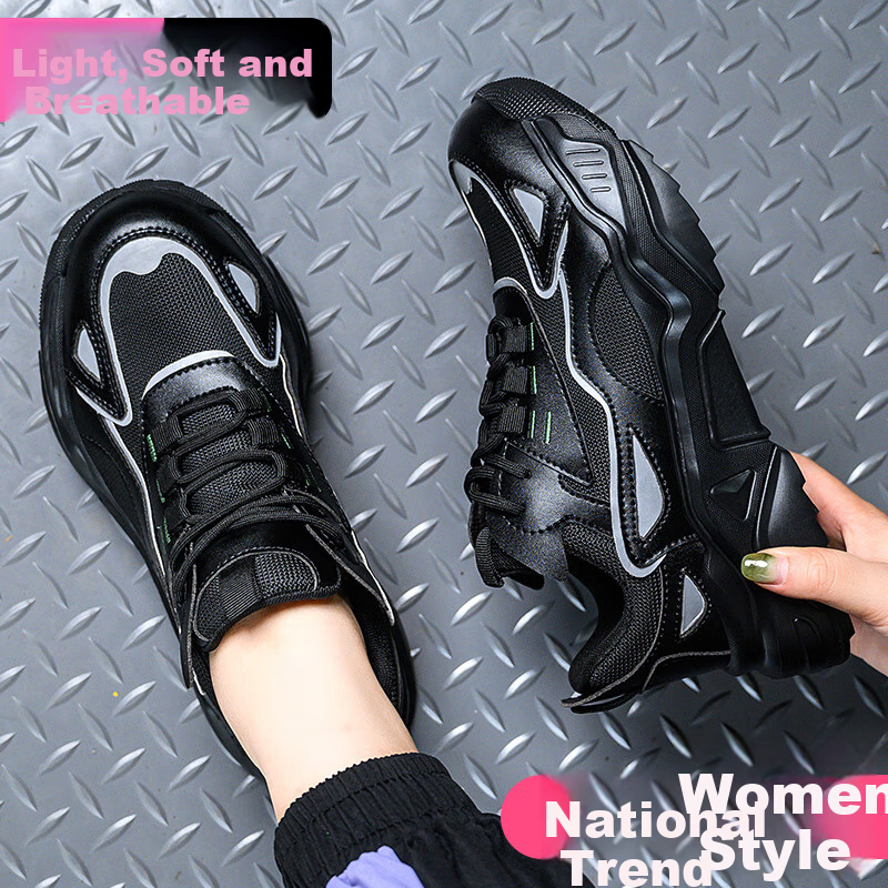 FUCHENG Women's Safety Shoes, Small Size, Lightweight, Breathable, Comfortable, Anti-Smashing, Anti-Puncture, Solid, Wear-Resistant, Safety Work Shoes 368 38