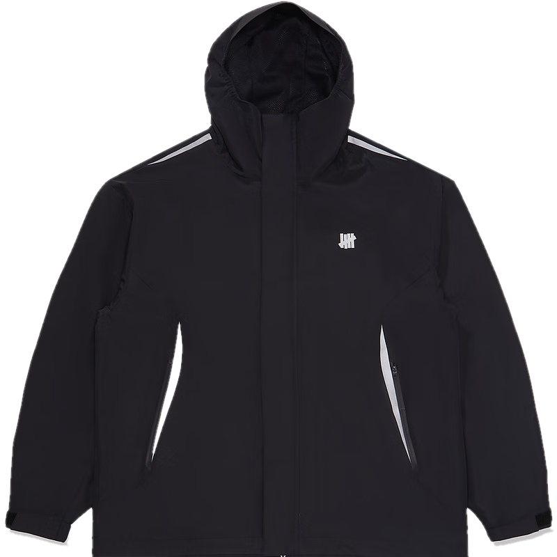 UNDEFEATED Five Stripes Official Winter New Water-Repellent Long Sleeve Hooded Outdoor Jacket Black XL