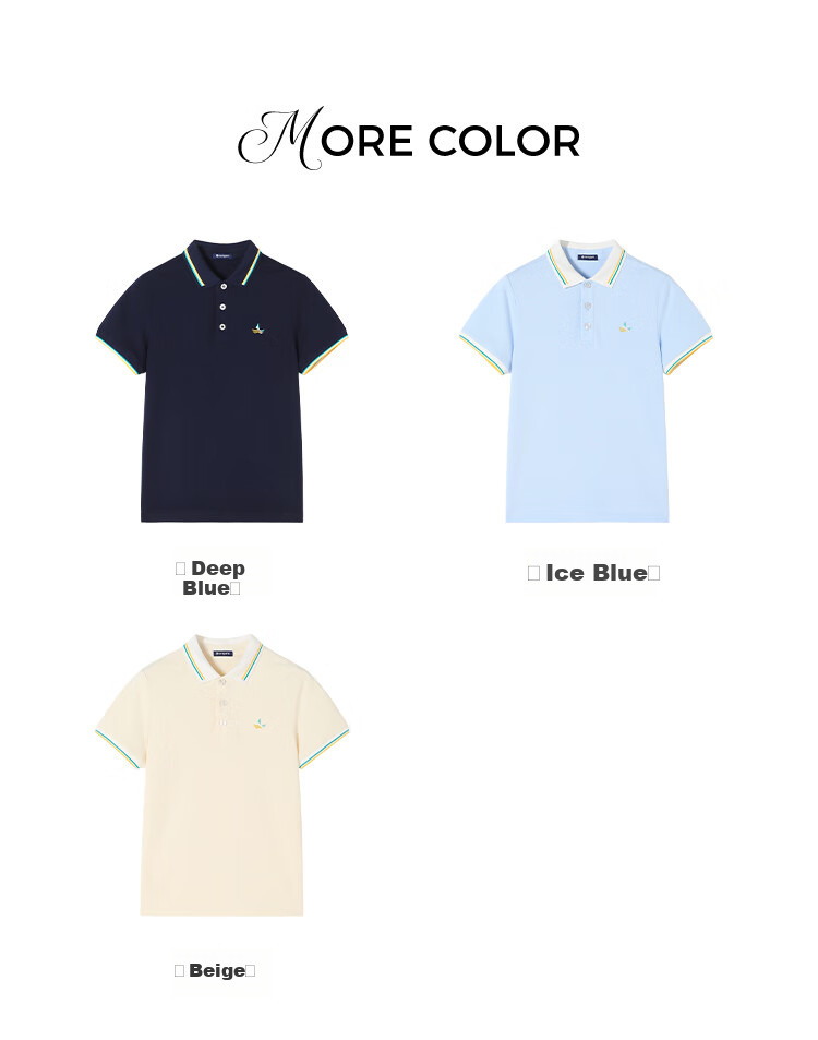 Navigare Boys' Polo Shirt, Children's Short-Sleeve T-Shirt, Student Sports Shirt, Antibacterial Breathable Summer Fresh Color-Block Top, Navy Blue, Size 150 1