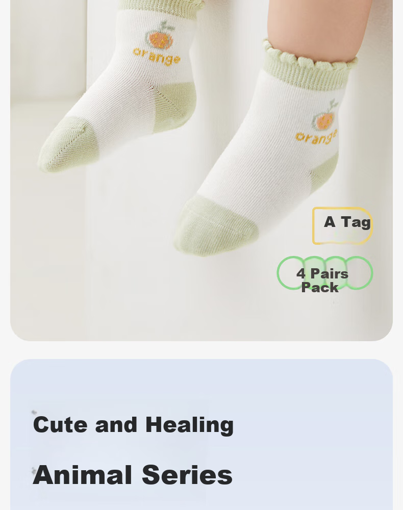 Shiyuejiejing Baby Socks, Summer Mid-Calf Socks for Boys And Girls, Newborn Cotton Socks, Breathable Children's Socks, All-Season Class A 2