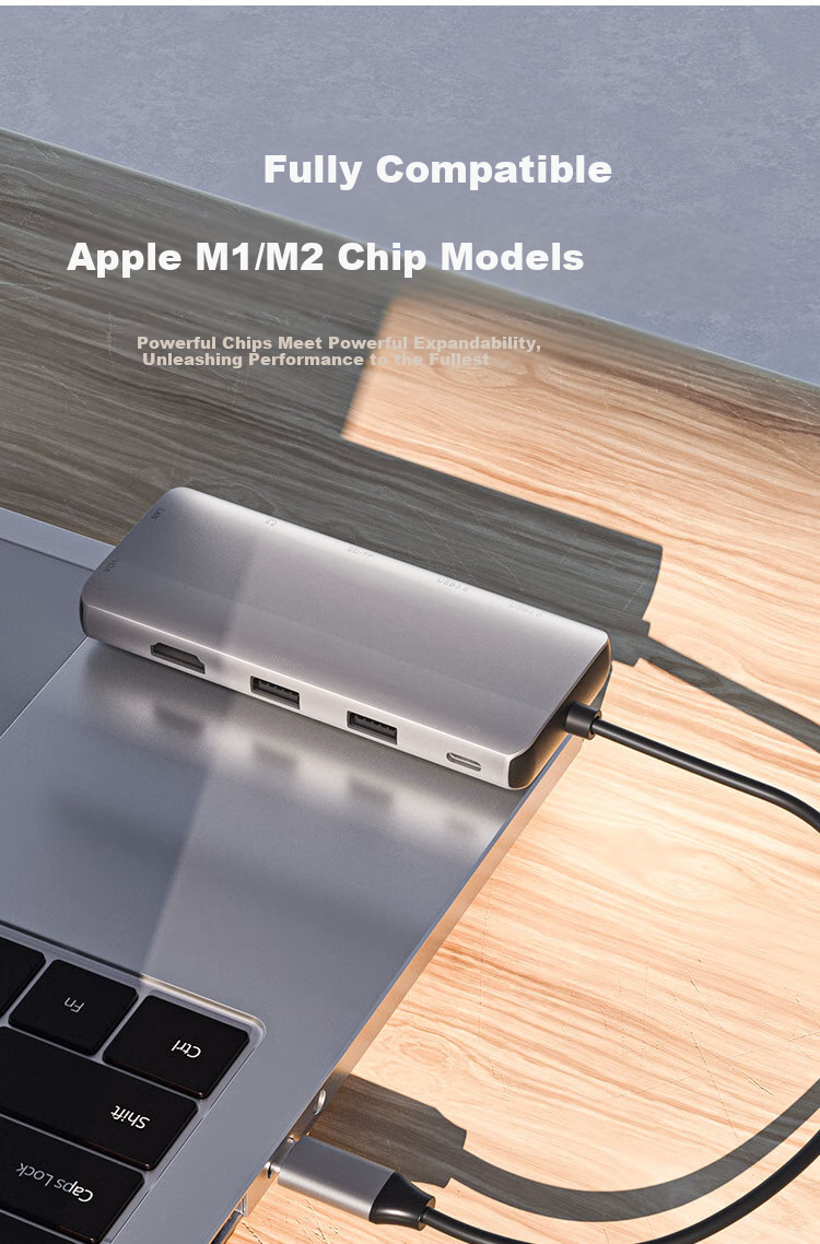 Netac Type-C Eleven-In Expansion Dock Splitter USB-C to HDMI/VGA/Network Port TF/SD Card Reader with 3.5mm Audio, Compatible with M1/M2 Chip MAC WF15 13