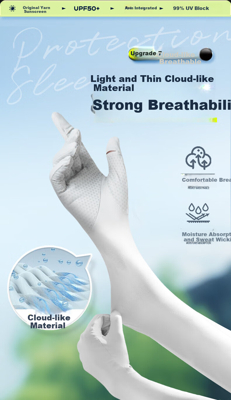 XTEP Cycling Sun Protection And Mosquito-Proof Gloves for Men And Women, Summer Ice Silk Cool-Feeling Thin Outdoor Cycling Fishing Touchscreen Gloves 16