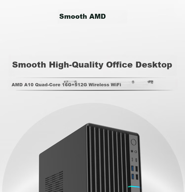Changxiao A Desktop Computer for Business, Office And Home Use (A10 Quad-Core, 16GB RAM, 256GB Storage, Business Keyboard And Mouse) 1