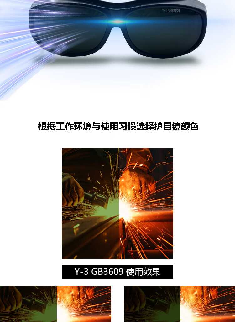 VIAN Welding Goggles for Welders, Anti-Laser Glasses, Anti-Glare UV Protection Arc Welding Argon Arc Welding Protective Eyewear, 5-Degree Gray (Cutting/medium Strength Welding) 2