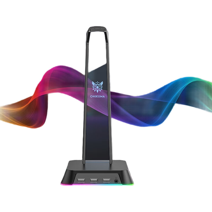 Подставка для наушников ONIKUMA ST-2 White RGB с USB-хабом