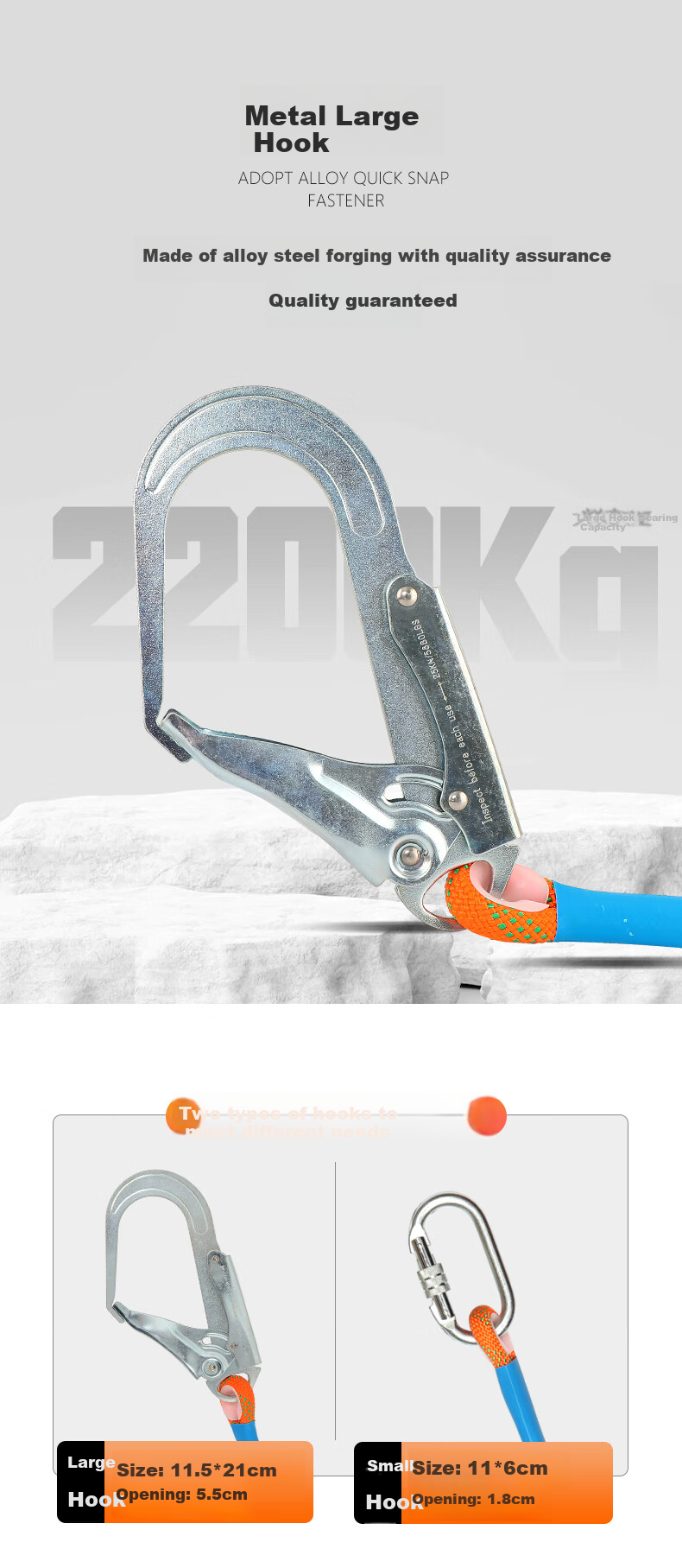Locroyon Five-Point Safety Harness, High-Altitude Work, Full-Body Fall Protection National Standard Safety Belt, Single Small Hook 5 Meters (Beijing Warehouse Fast Delivery) 12