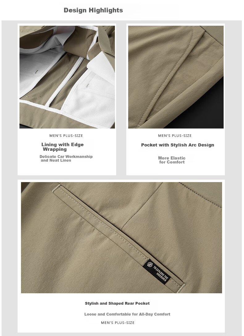Ayoupang Luxury Plus Size Triple-Protection Dress Pants for Men, Loose-Fit, Oversized, Business Casual, Slim-Fit, High-Elastic Straight-Leg Trousers for Chubby Me 10