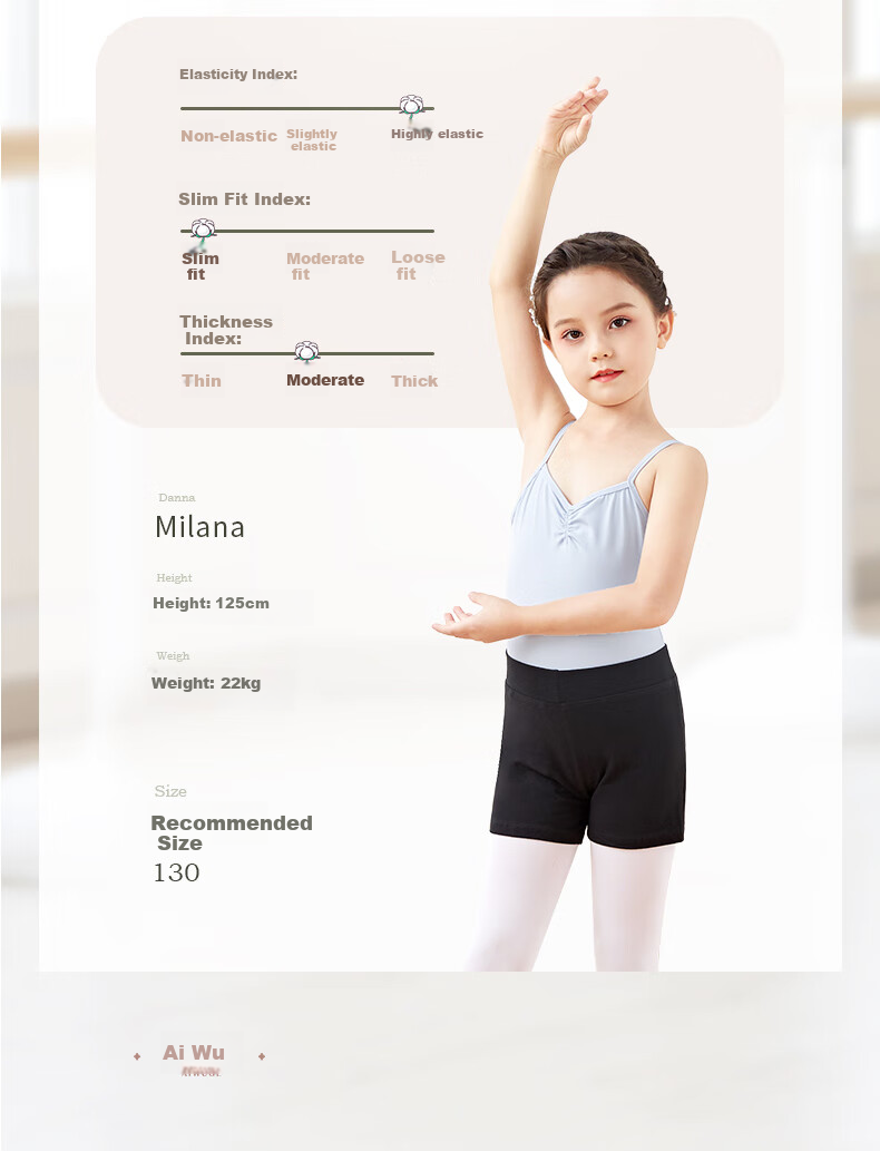 Aiwuge Dance Shorts for Girls, Ballet-Specific Chinese Dance Practice Pants, Art Exam One-Point Shorts, Black, Size 150 4