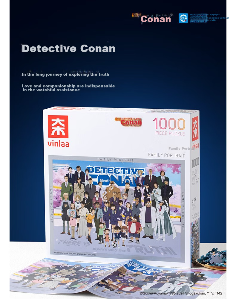 VINLAA Detective Conan Name Explorer Puzzle, 1000 Pieces, Adult Stress Relief, Anime Art Wall Hanging 3