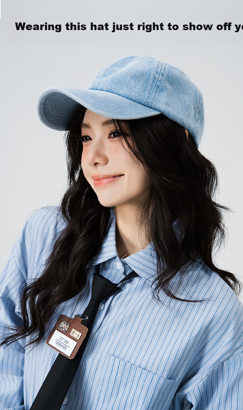 MMOPTOP Washable Baseball Cap for Men And Women with Wide Brim, Face-Slimming Effect, Large Size Hat for Sun Protectio 4