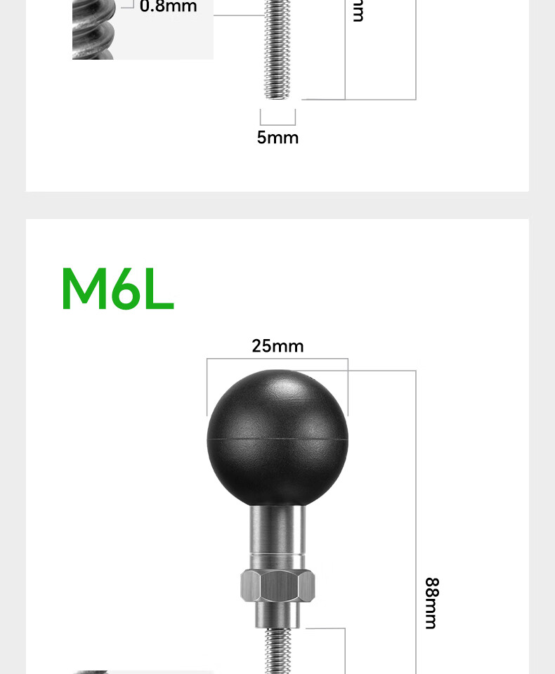 FANAUE M6L Bicycle Handlebar Extension Ball Mount Multi-Device Holder Expansion Bracket for Phone Stand Linkage 15