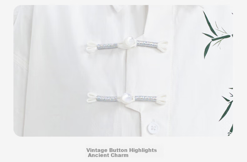 Luomeng Boys' Short-Sleeve Shirt, Chinese-Style Children's New Bamboo Shirt, Boys' Summer Top for Older Kids, White, Size 130 22
