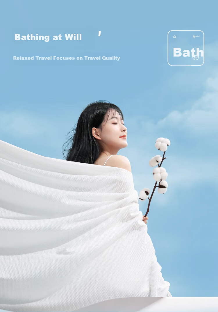 BADIGAO Disposable Bath Towel, Individually Wrapped Travel Towel, Compressed Thickened Enlarged Towel for Tourism And Hotel Use 3
