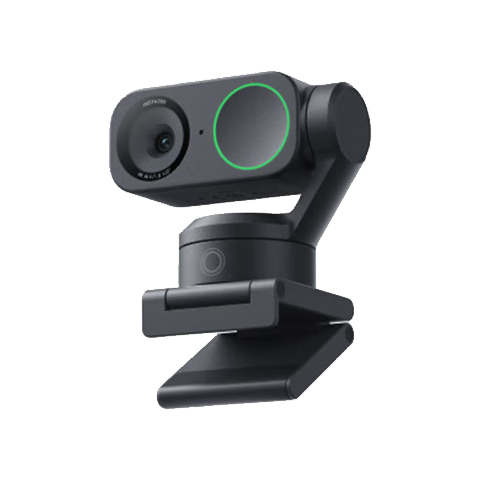 Insta360 Link 2 Gimbal Edition Conference Live Streaming Camera 4K HD Beauty Webcam with Built-in Microphone USB-C Plug and Play (Graphite Black)