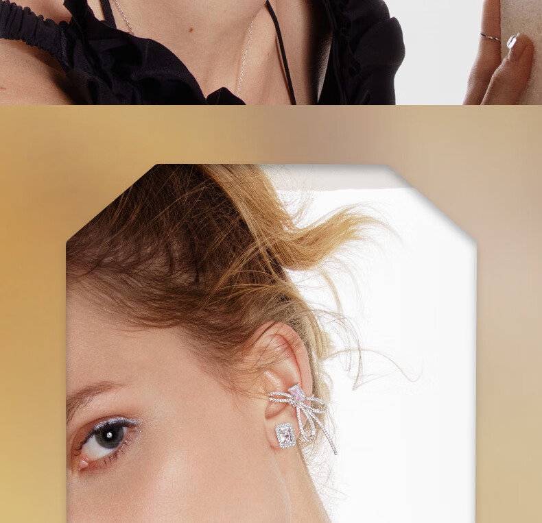 HEFANG Sparkling Sugar Cube Earrings Jewelry High-End Birthday Gift Women's Day Goddess Gift for Girlfriend 6