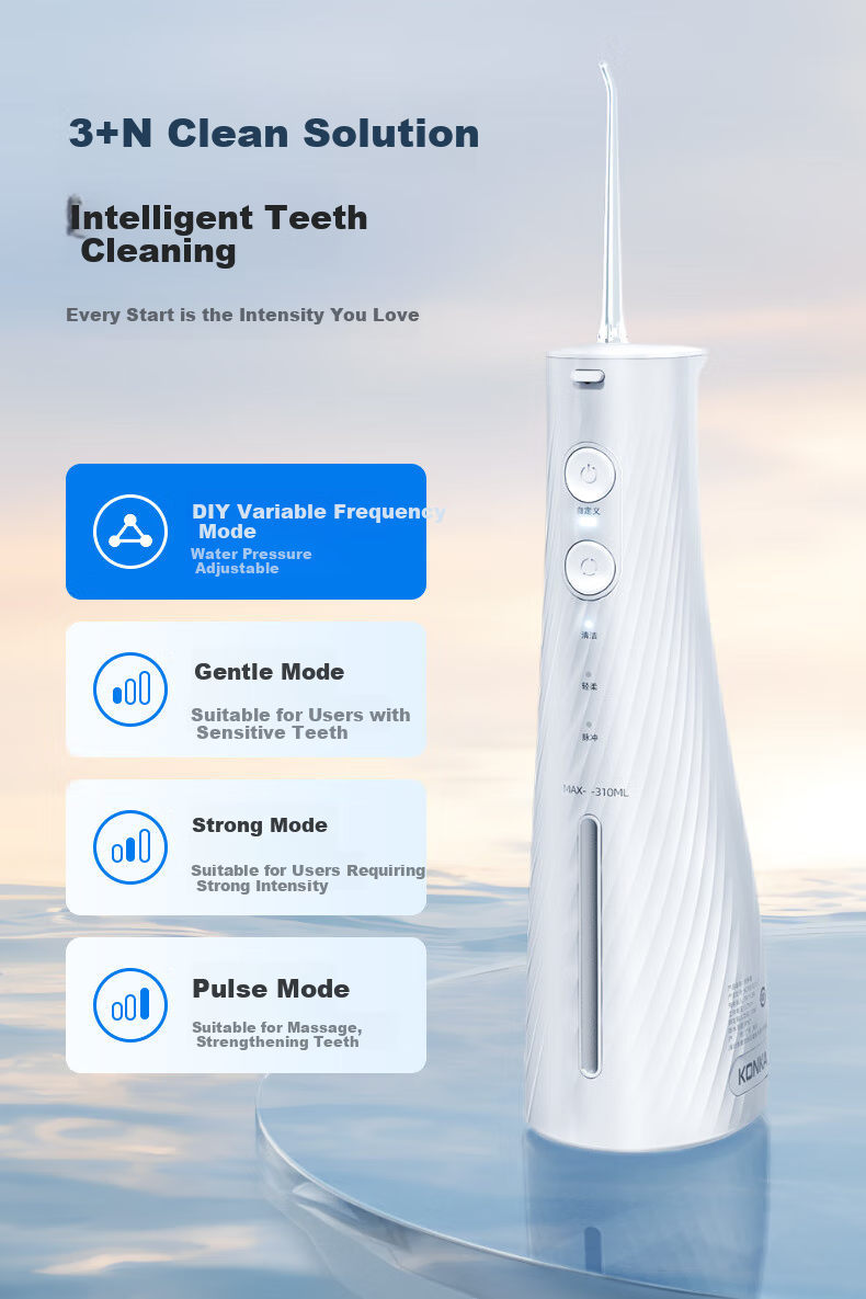 KONKA Oral Irrigator, Home Dental Water Flosser, Tooth Cleaner, Portable Upright Design, Fully Washable, Orthodontic Prevention, Tartar Removal, Gift for Couples, New Year's Present, Gift for Parents 20